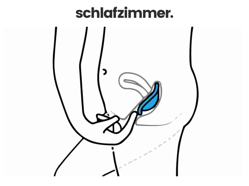 Hake ein Finger über den Rand des Diaphragma