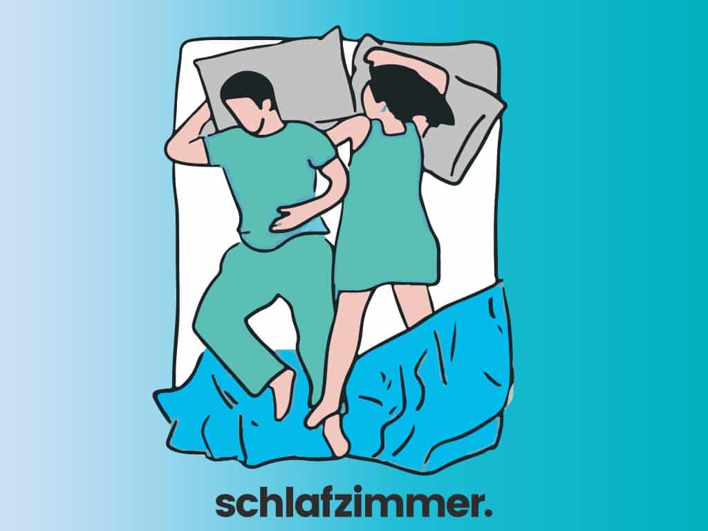 Die Beinumarmung Schlafposition für Paare