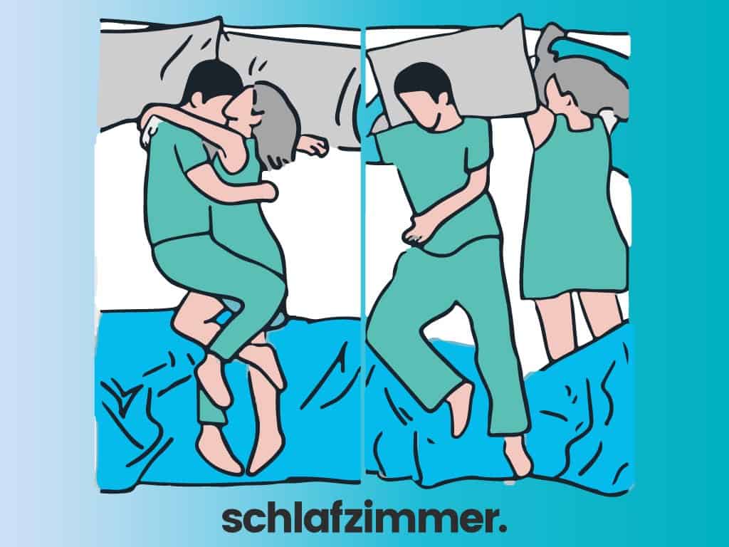Die Knoten Schlafposition für Paare